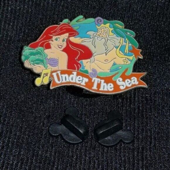 * Disney Little Mermaid Pin Ariel King Triton Under The Sea MMM Dad Daughter VTG - Picture 3 of 9